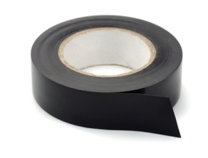 Roll of black plastic duct tape