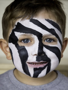 Zebra face paint