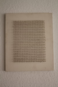 Bild/Objekt, o.T., ca. 1984, Holz, Nägel, 28,5 x 34,5