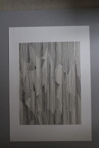 Tusche, "abstraktes Gefüge", 70-er Jahre, 31,5 x 42,5