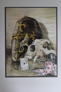 Mischtechnik, "Ritter, Tod und Teufel", Anfang 80-er Jahre, 55 x 41