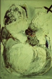 WVZ 2-12-84, Malerei, Acryl , Papier auf Hartfaserplatte, "Regression", 1984, 120 x 170