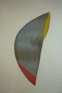 WVZ 6-3-86, Acryl auf Spanplatte, "türkische Frucht", 1986, 40 x 107