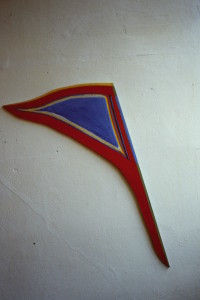 WVZ 16-3-86, Acryl auf Spanplatte, "Im Wind...", 1986, 55 x 85