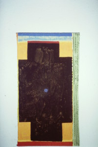 WVZ 2-12-92, Acryl auf Wellpappe, "Kreuz", 1993, 20 x 36