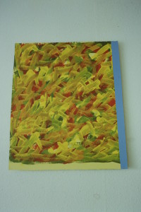 WVZ 4-6-93, Acryl auf Wellpappe, "Freude", 1993, 63 x 65,5