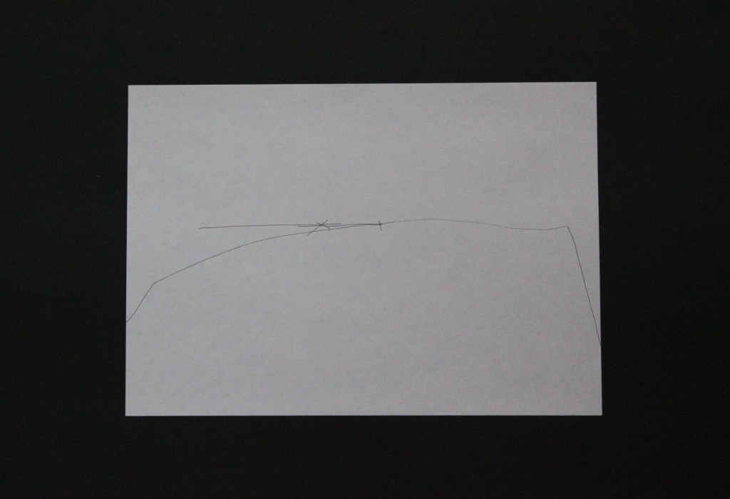 spärliche Landschaft, Feder/Tusche auf Papier, 80-er Jahre, 29,7 x 21