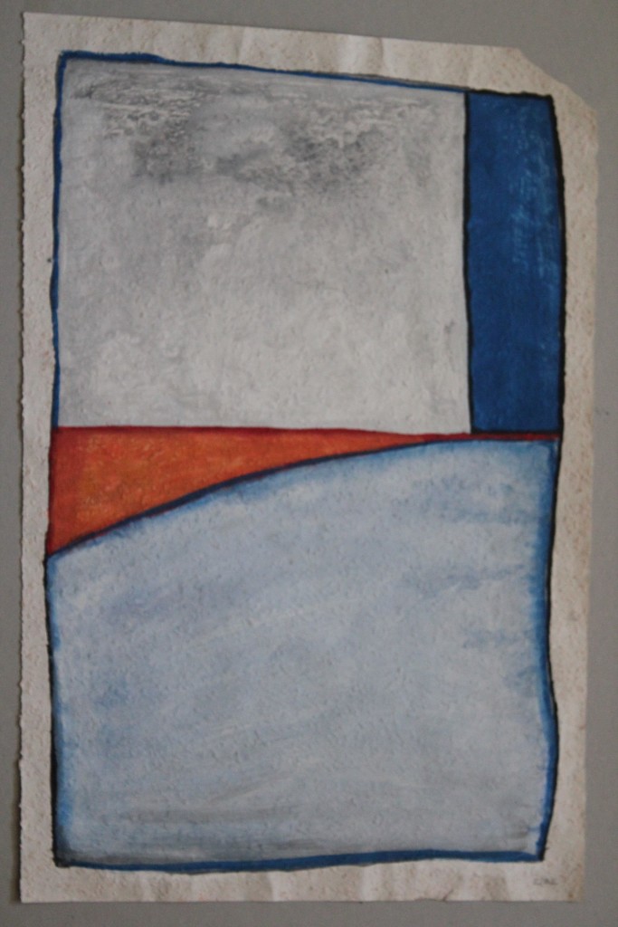 Keil, Tempera auf Rauhfasertapete, 1982, 35,5 x 53