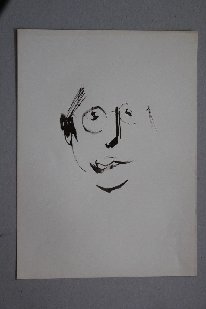 Selbst, Rohrfeder/Tusche auf Papier, 80-er Jahre, 33 x 45