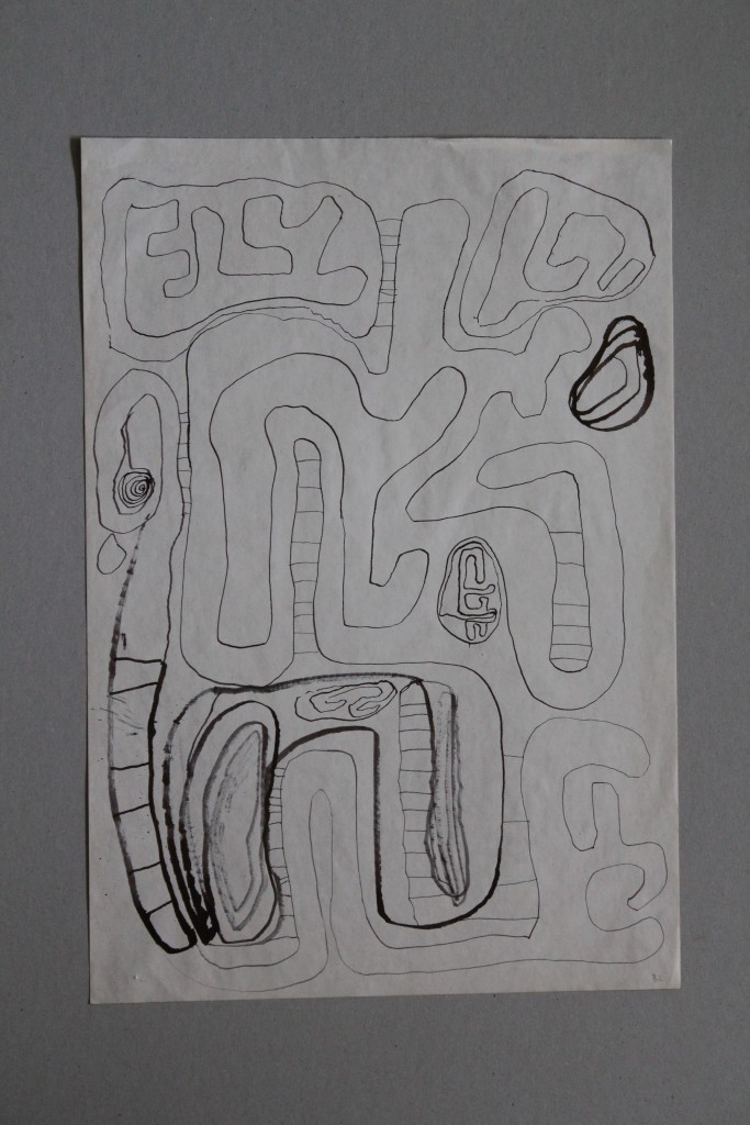 Irrtum, Tusche auf Papier, 1982, 28,8 x 41,5