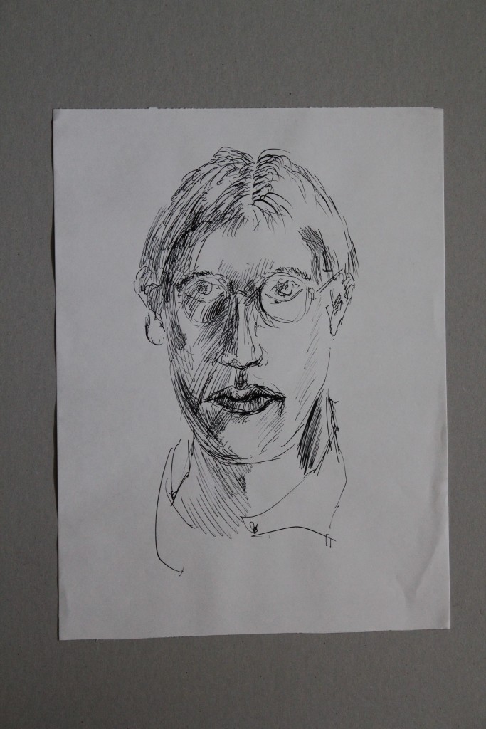 Selbst, Feder/Tusche auf Papier, 80-er Jahre, 29,7 x 40