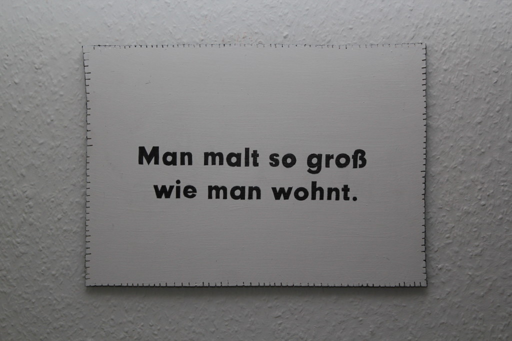 WVZ 19-4-18, Acryl, Faserstift auf Sperrholz, "Objekt: "Man malt...", 2018, 38,5 x 27,5
