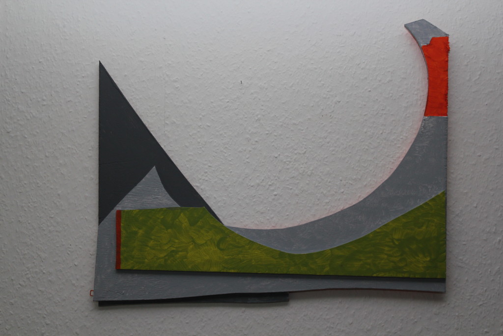 WVZ 6-4-18, Acryl auf Sperrholz, Relief, "landscape", 2018, ca. 55 x 44