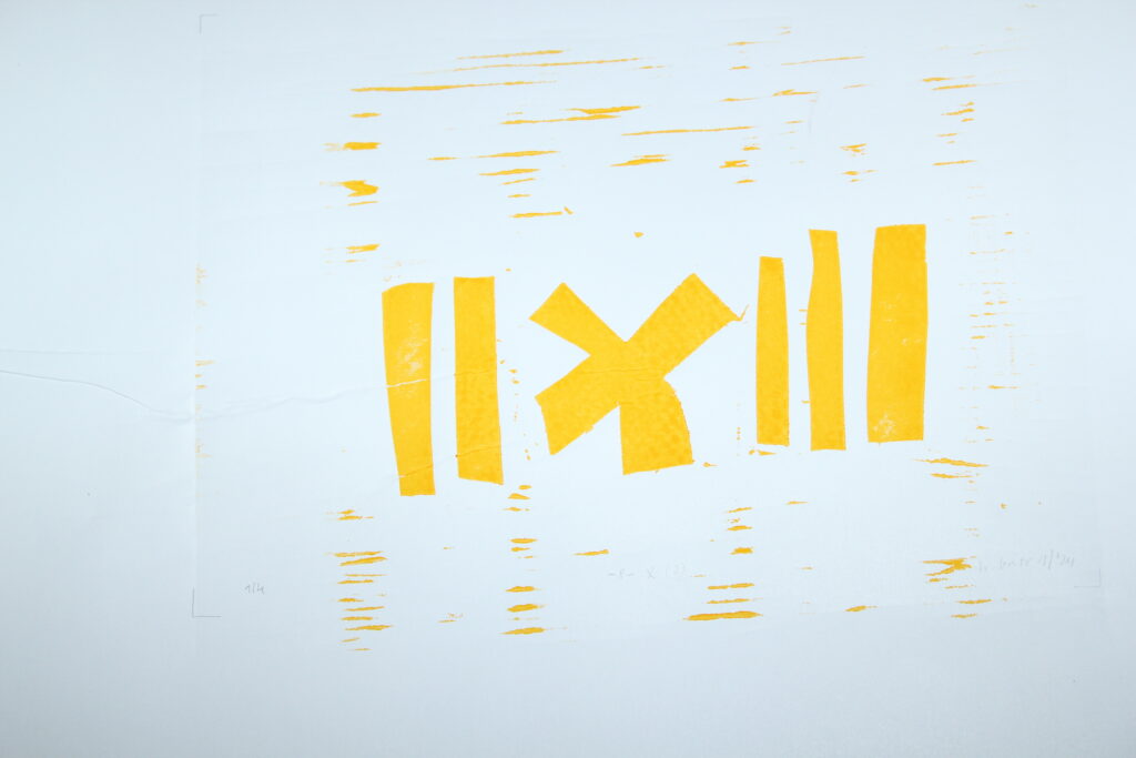 Holzschnitt, "- 8 - X (2)", 29,7 x 21, E.A. 1, 4 Exempl.